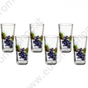 Set bicchieri 6 pz 250 ml "Uva"